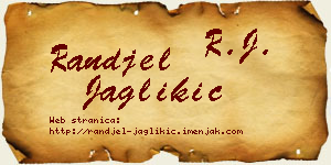 Ranđel Jaglikić vizit kartica